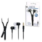 LogiLink HS0021 Zipper mikrofonos fülhallgató fekete (HS0021) fotó