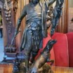 Skót vadász - monumentális bronz szobor fotó