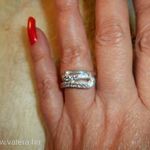 925-ös valódi ezüst gyűrű cirkon kövekkel fotó