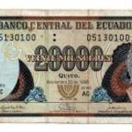 Ecuador 20000 Sucres Bankjegy 1995 P129a AC sorozat fotó