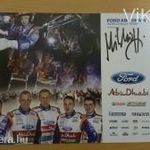 Mikko Hirvonen dedikált autogramkártya fotó