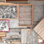 Könyvkötő műhely nyomdai betűkészlete és tartozékai gyűjtemény (ólom ötvözet) fotó