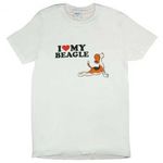 Rövid ujjú férfi póló beagle mintával fotó