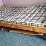 Ágy keret+rács+matrac kompletten fenyő 2db fotó