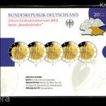 Németország emlék 5 x 2 euro 2012 PP - Bayern, Schloss Neuschwanstein - hivatalos kiadás, bontatlan! fotó