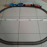 Vonat, Játék vasút, lemez vasút, Orient retro játék, fotó