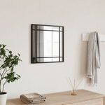 Fekete négyzet alakú vas fali tükör 40 x 40 cm fotó