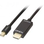 LINDY Kijelző csatlakozó / HDMI Csatlakozókábel [1x Mini DisplayPort dugó - 1x HDMI dugó] 2.00 m ... fotó