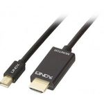 LINDY Kijelző csatlakozó / HDMI Csatlakozókábel [1x Mini DisplayPort dugó - 1x HDMI dugó] 3.00 m ... fotó