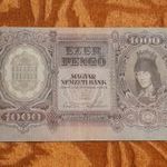 1943 -as Szálasi 1000 Pengő Bankó - Egyik legszebb papírpénzünk Ritkább !!! (L1115) fotó