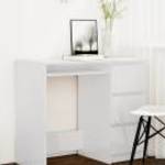 Fehér magasfényű forgácslap íróasztal 90 x 45 x 76 cm - vidaXL fotó