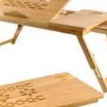 Laptop asztal, bambusz - Ruhhy fotó