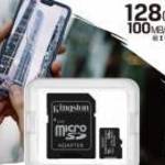 Memóriakártya Micro SDHC 128GB Kingston + SD adapter (UHS-1) (H) Canvas Select Plus fotó