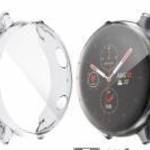 SAMSUNG Galaxy Watch Active2 44mm, HAT PRINCE okosóra szilikon védőtok, keret, Átlátszó - ENKAY fotó