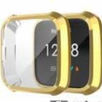 Fitbit Versa, Fitbit Versa Lite, Okosóra szilikon védőtok, előlapvédős, Arany - ACCMOBILE fotó