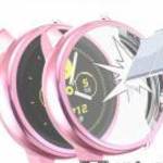 SAMSUNG Galaxy Watch Active (SM-R500), Okosóra szilikon védőtok, előlapvédős, Rózsaszín - ACCMOBILE fotó