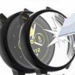 SAMSUNG Galaxy Watch Active (SM-R500), Okosóra szilikon védőtok, előlapvédős, Fekete - ACCMOBILE fotó