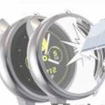 SAMSUNG Galaxy Watch Active (SM-R500), Okosóra szilikon védőtok, előlapvédős, Szürke - ACCMOBILE fotó