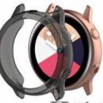 SAMSUNG Galaxy Watch Active (SM-R500), Okosóra szilikontok, Áttetsző Fekete - ACCMOBILE fotó