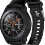 SAMSUNG Galaxy Watch 46mm, Gear S3 Frontier, Okosóra szilikontok, Fekete - ACCMOBILE fotó