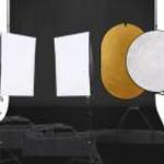 Fotóstúdió-felszerelés lámpákkal, háttérrel és reflektorral - vidaXL fotó