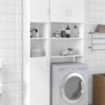 Fehér forgácslap mosógépszekrény szett - vidaXL fotó
