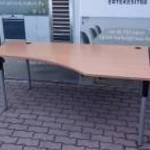 Neudörfler sarokasztal, íróasztal, 200x120 cm, használt irodabúto fotó