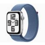 Apple Watch SE (2023) GPS 44mm ezüst alumíniumtok - télkék sportpánt fotó