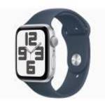 Apple Watch SE (2023) GPS 44mm ezüst alumíniumtok - viharkék sportszíj - S/M fotó