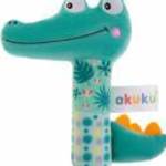 Gyermek sípolós plüss játék csörgővel Akuku Krokodil - AKUKU fotó