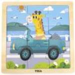 Fa képes kirakó puzzle Viga 9 db Autó fotó