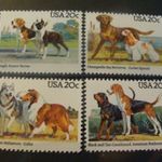 USA postatiszta** sor 1976 Kutyák fotó
