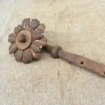 Antik kovácsolt virág kerítés dísz oromdísz fotó