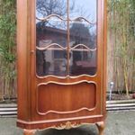 Elegáns chippendale sarok vitrin - komód 155 cm magas fotó