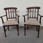 Antik karosszék karfás karos szék kárpitozott keményfa fotel 52 6849 fotó