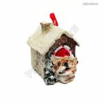 Karácsonyi dísz - Bulldog Kutya Házban fotó
