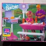 Vintage Mattel Barbie kerti grill szett 1991-ből/Barbie bútor fotó