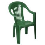 Kerti szék, műanyag zöld, Sole fotó