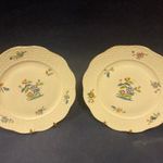 Antik, 1943-as Ó-Herendi desszertes tányérok párban - Hibátlan Herendi kistányérok 1943-ból fotó