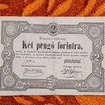 1849 -es 2 pengő forintra Kossuth Szabadságharcos bankó Ritka !!!! (L1156) fotó