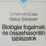 Dr. Németh Endre Szécsi Szilveszter Biológiai fogalmak és összehasonlító táblázatok. / könyv fotó