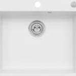 MOJITO 60 gránit mosogató automata dugóemelő, szifonnal, fehér, beépíthető - Axis fotó