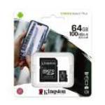 Memóriakártya Micro SDHC 64GB Kingston + SD adapter (UHS-1) (H) Canvas Select Plus fotó