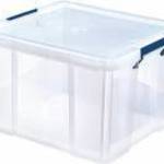 Műanyag tároló doboz, átlátszó, 48 liter, FELLOWES, "ProStore™" fotó