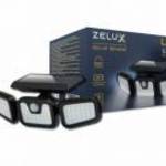 Zelux napelemes fali kültéri lámpa mozgásérzékelővel 3 világító egységgel fotó