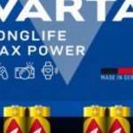VARTA Longlife Max Power Alkáli tartós Mikro Elem AAA B4 - Varta fotó