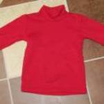 Piros pamut garbó 104-110 póló, pulóver fotó
