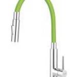 Ferro Zumba Slim 2F flexibilis csövű csaptelep, 2 funkciós zuhanyfej, zöld, beépíthető fotó