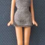 Barbie ruha: kötött mini ruha - szürke - új fotó