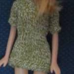 Barbie ruha: kötött kapucnis mini ruha, tunika - új fotó